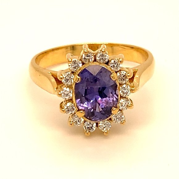 GIA Certified Color Change Sapphire 1.69ct 18K Rng - Picture 3 of 8